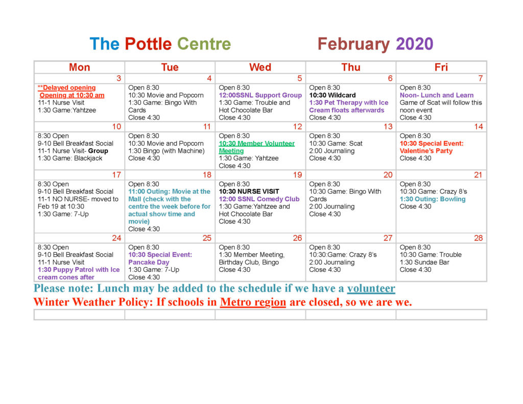 February 2020 Calendar